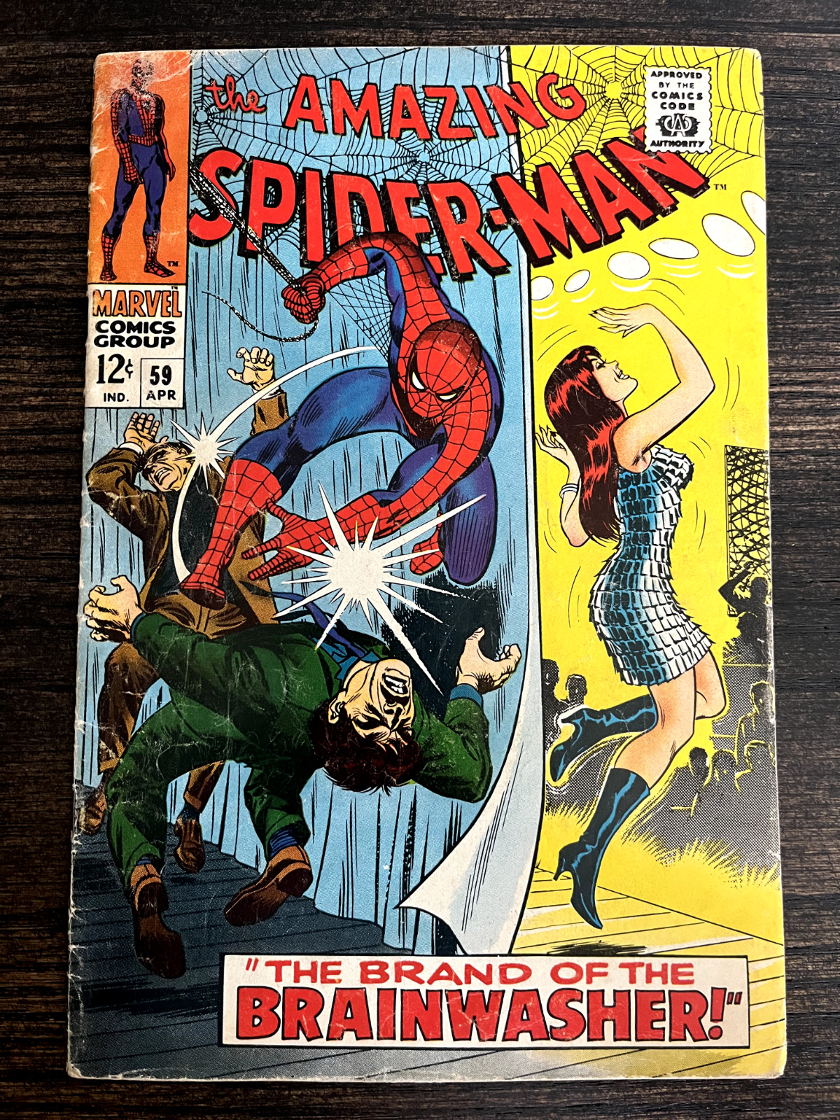 AMAZING SPIDER-MAN #59 1st Cover MJ Watson 1st App Brainwasher Silver Age 1968