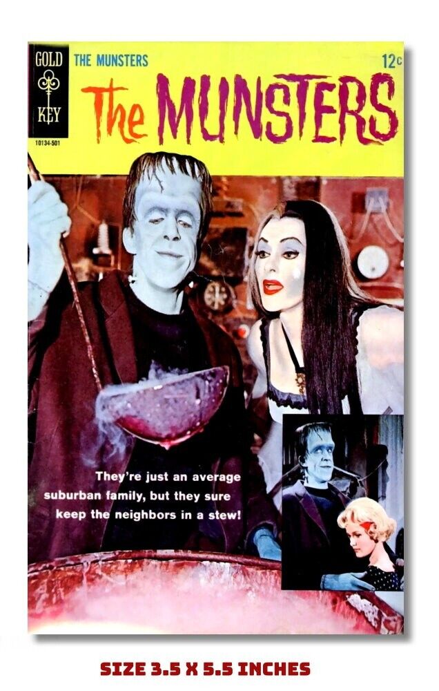 THE 1960\'S THE MUNSTERS OLD COMIC COVER MAGNET  3.5 X 5.5 \
