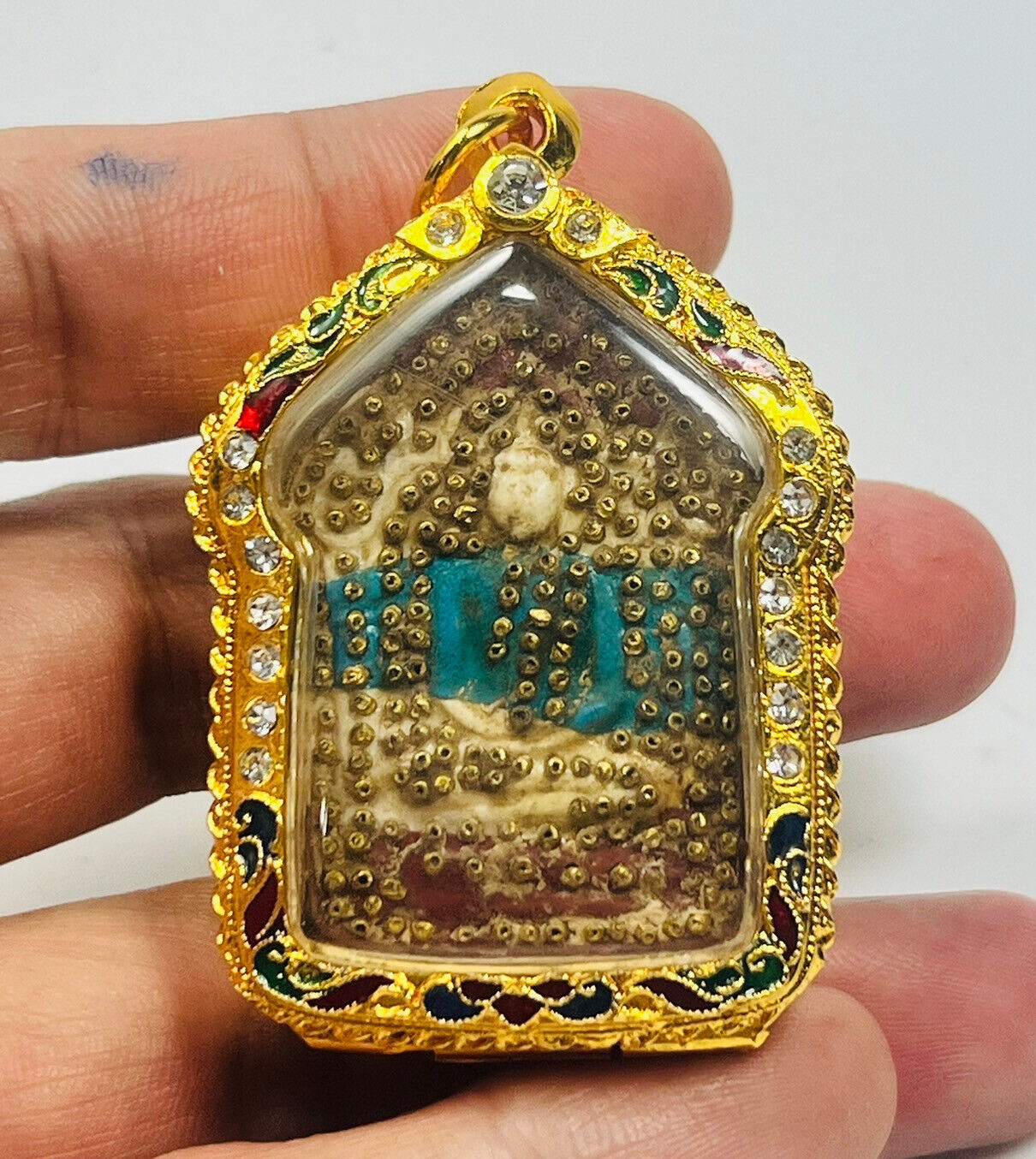Khunpaen Prai Kuman Lp tim embed gold takrut charm love attraction wealth amulet