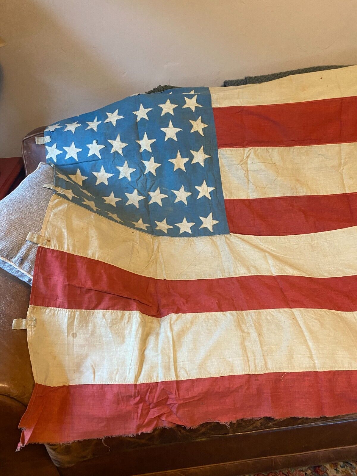 42 Star American Flag  - Antique Circa 1890.  One family owner.