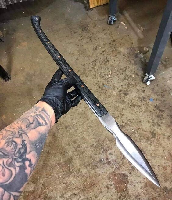 Custom Handmade D2 Steel Blade Wild Boar Knife Full Tang Hunting | Camping Knife