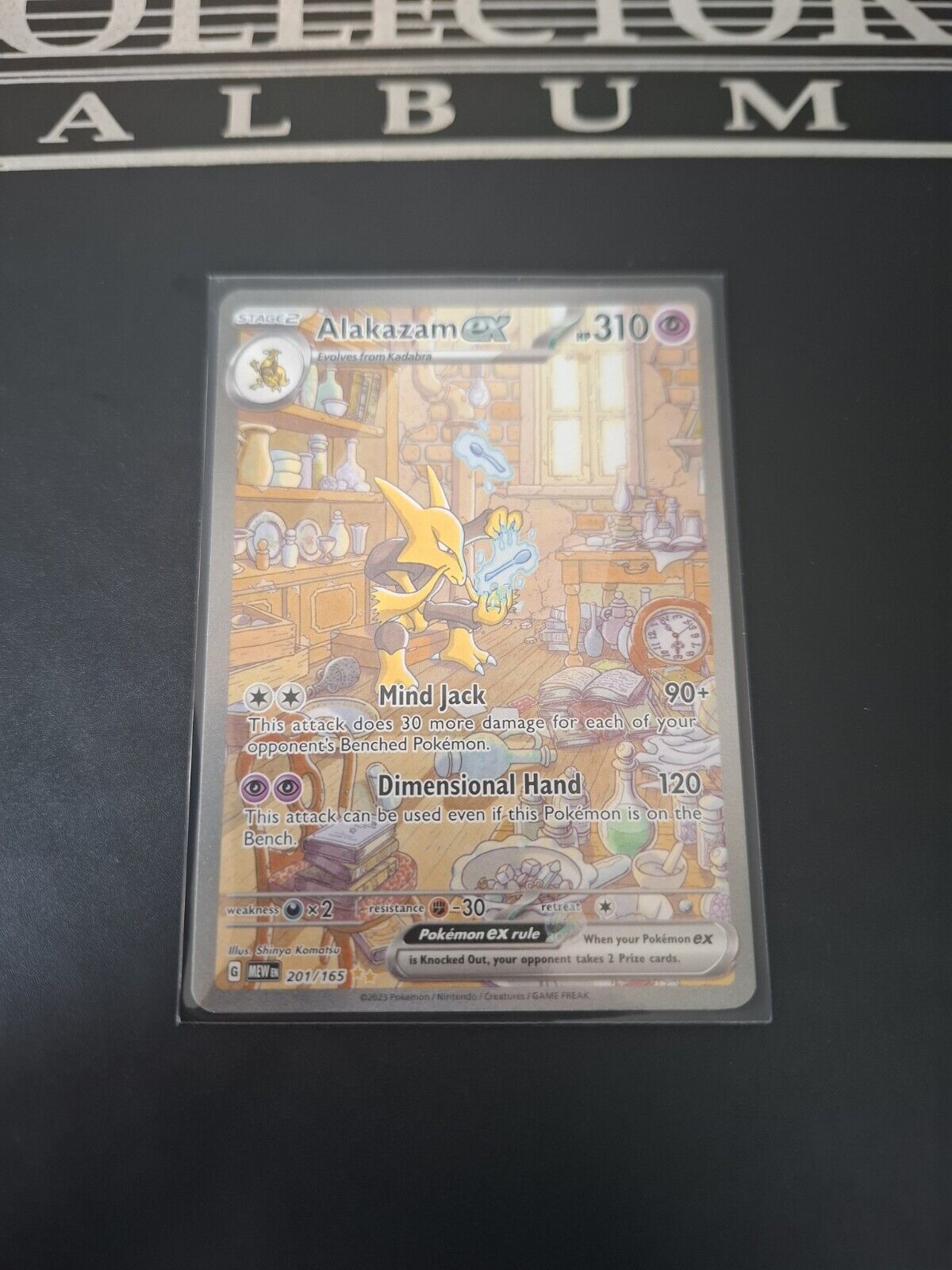 Alakazam EX Pokemon S&V 151 201/165 Illustration Alt Art Rare Card