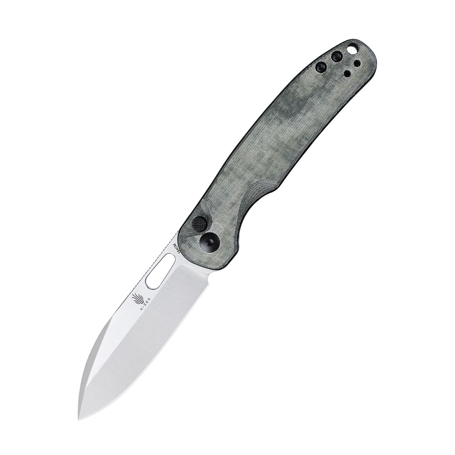 Kizer HIC-CUP EDC Pocket Knife Green Micarta Handle 154CM Blade V3606C1