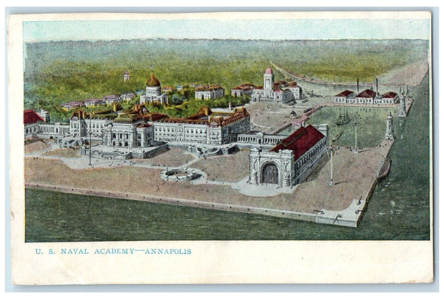 c1905 View Of US Naval Academy Annapolis Maryland MD Unposted Antique Postcard