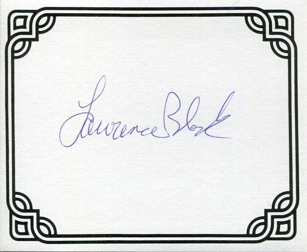 Lawrence Block Famous Mystery Author Signed Autograph Bookplate