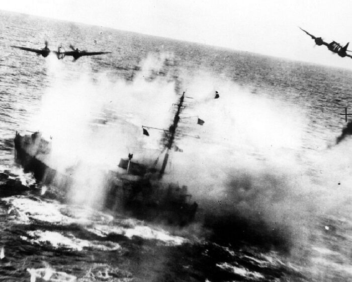 RAF Bristol Beaufighters Attacking German Shipping 8x10 World War II 2 Photo 545