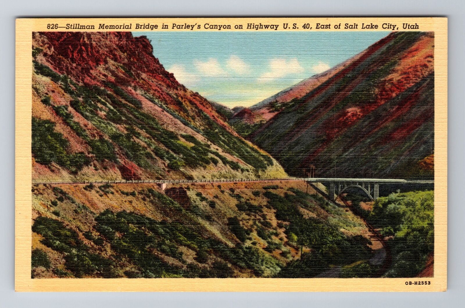 Salt Lake City UT-Utah, Stillman Memorial Bridge, Antique, Vintage Postcard