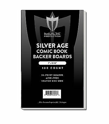 500 Max Pro Silver Age / Era Comic Book ACID FREE Backing Boards white backers