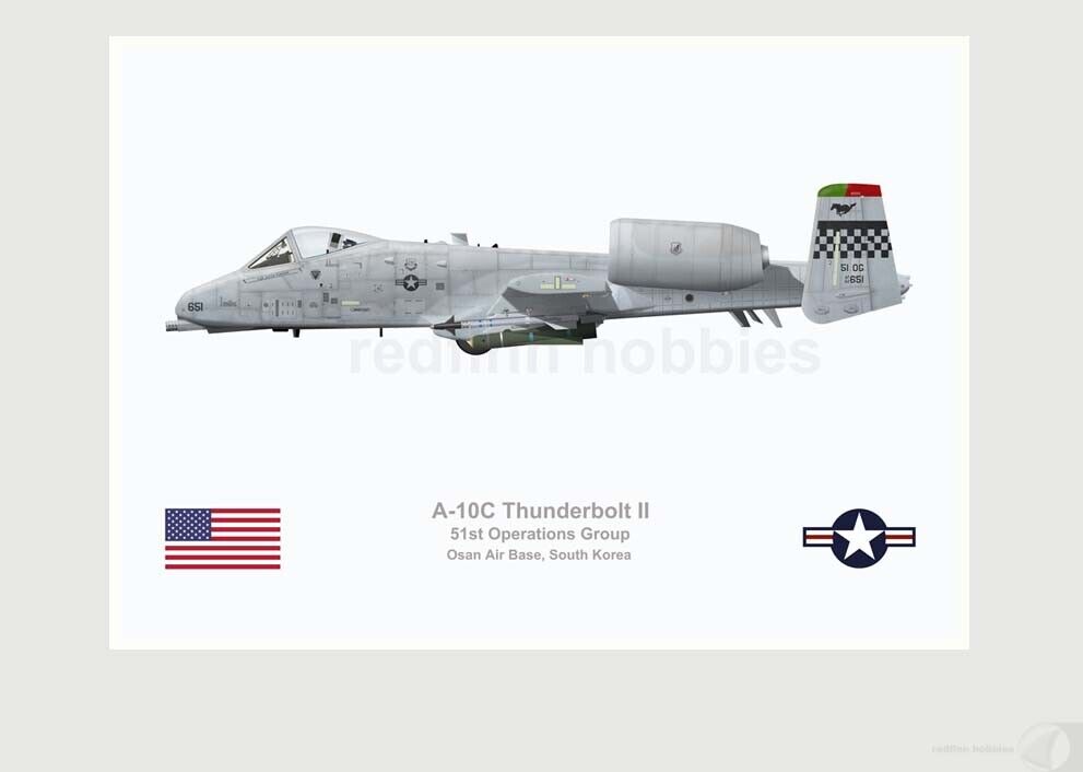 Warhead Illustrated A-10C 51st OG Osan AB 82-0651 Aircraft Print