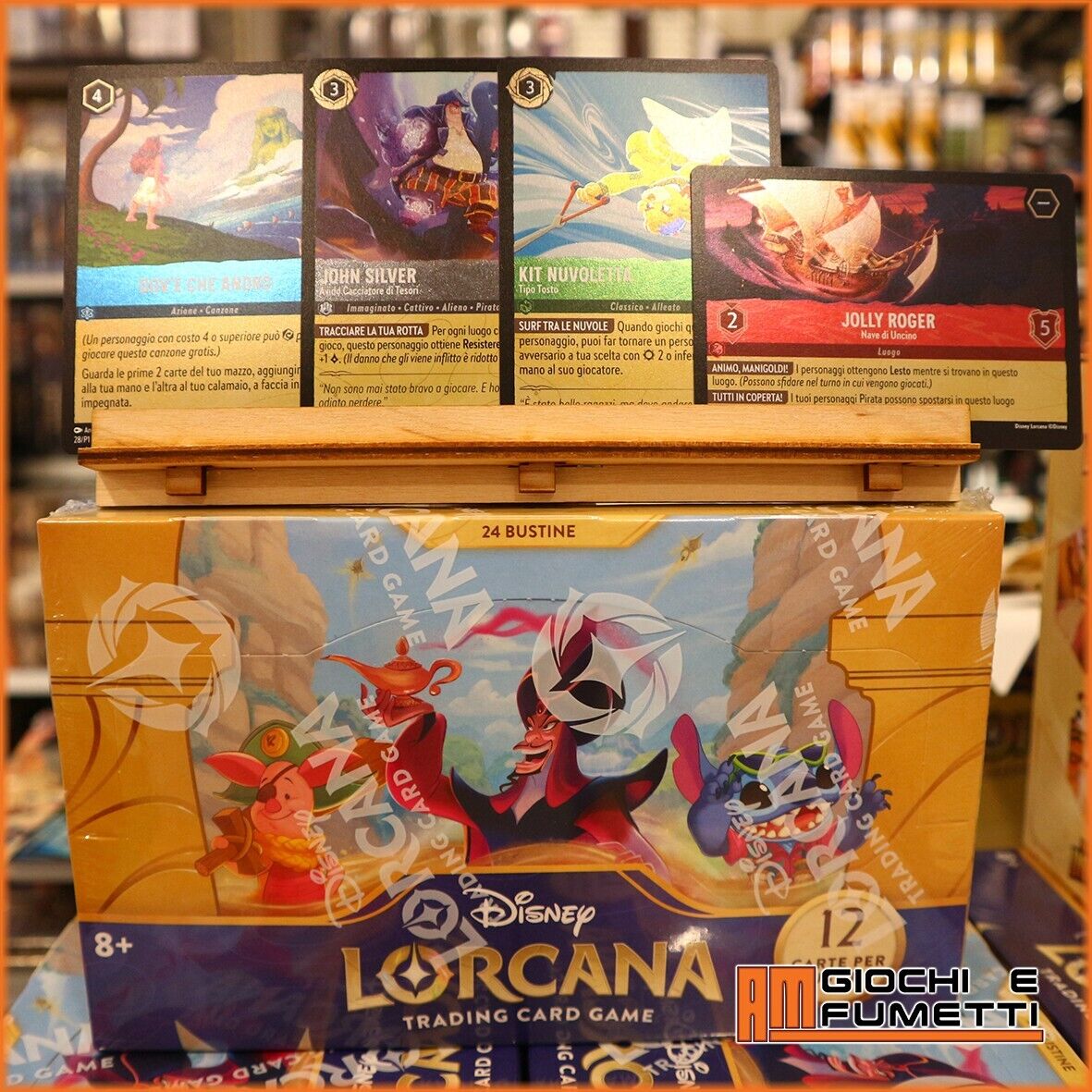 Disney Lorcana Nelle Terre D'Incro BOX 24 Bags + 4 Free Promo