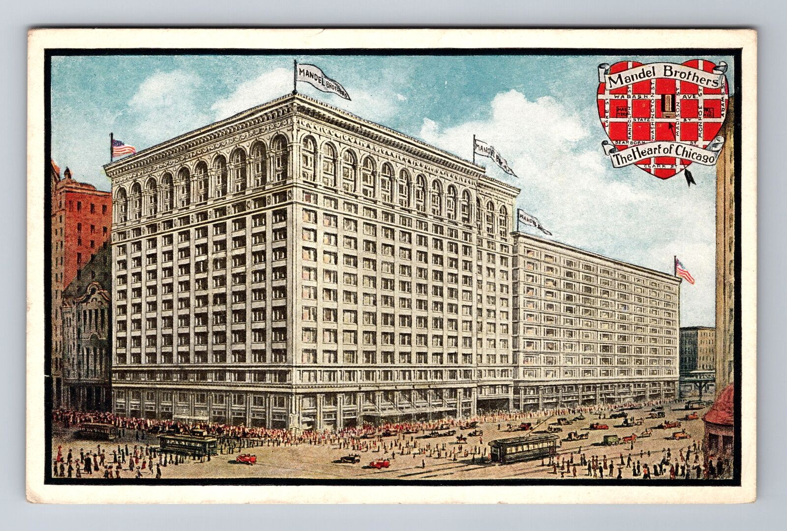 Chicago IL-Illinois, Mandel Brothers, Advertisement, Vintage Souvenir Postcard