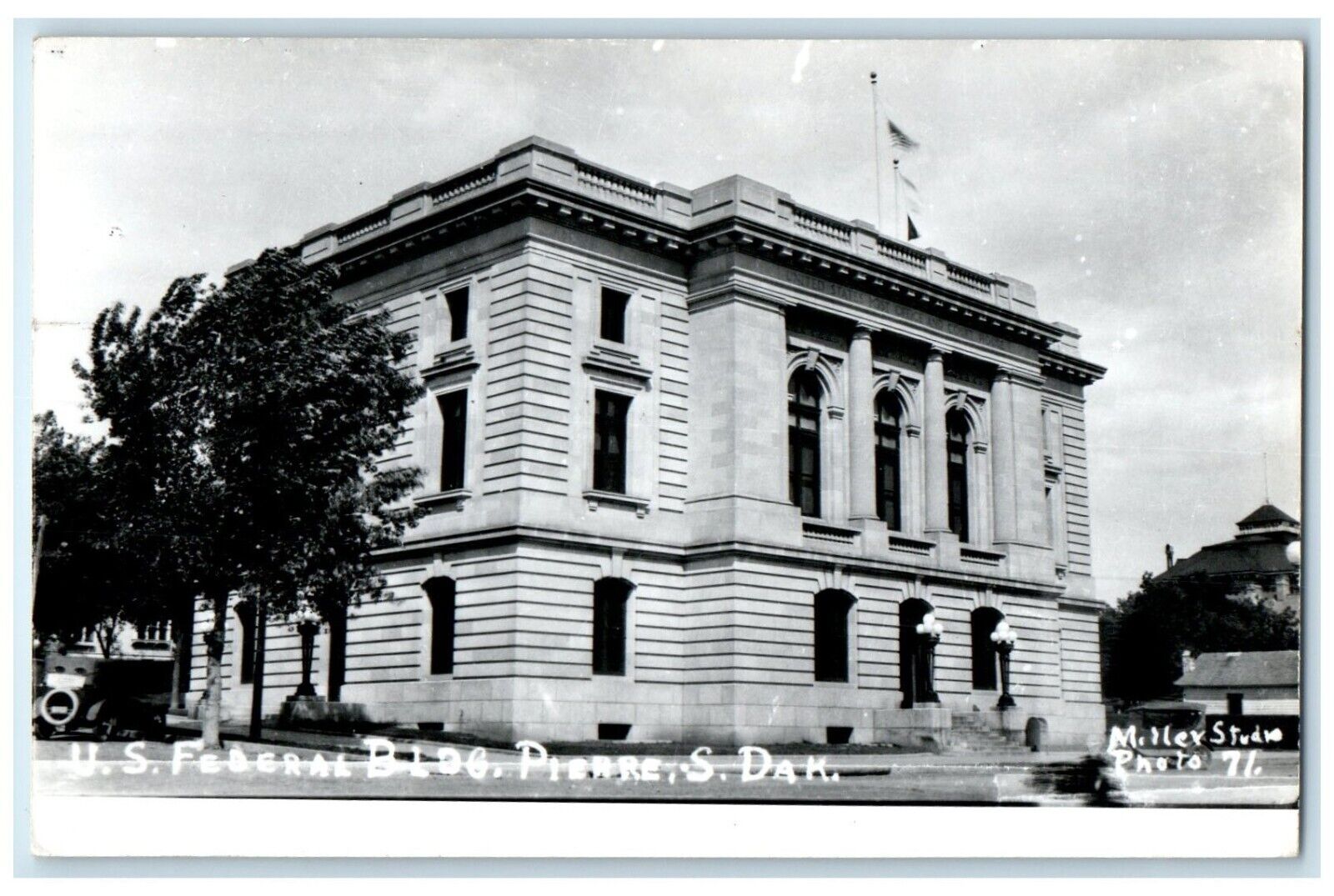 c1950's US Federal Building Pierre South Dakota SD RPPC Photo Vintage Postcard