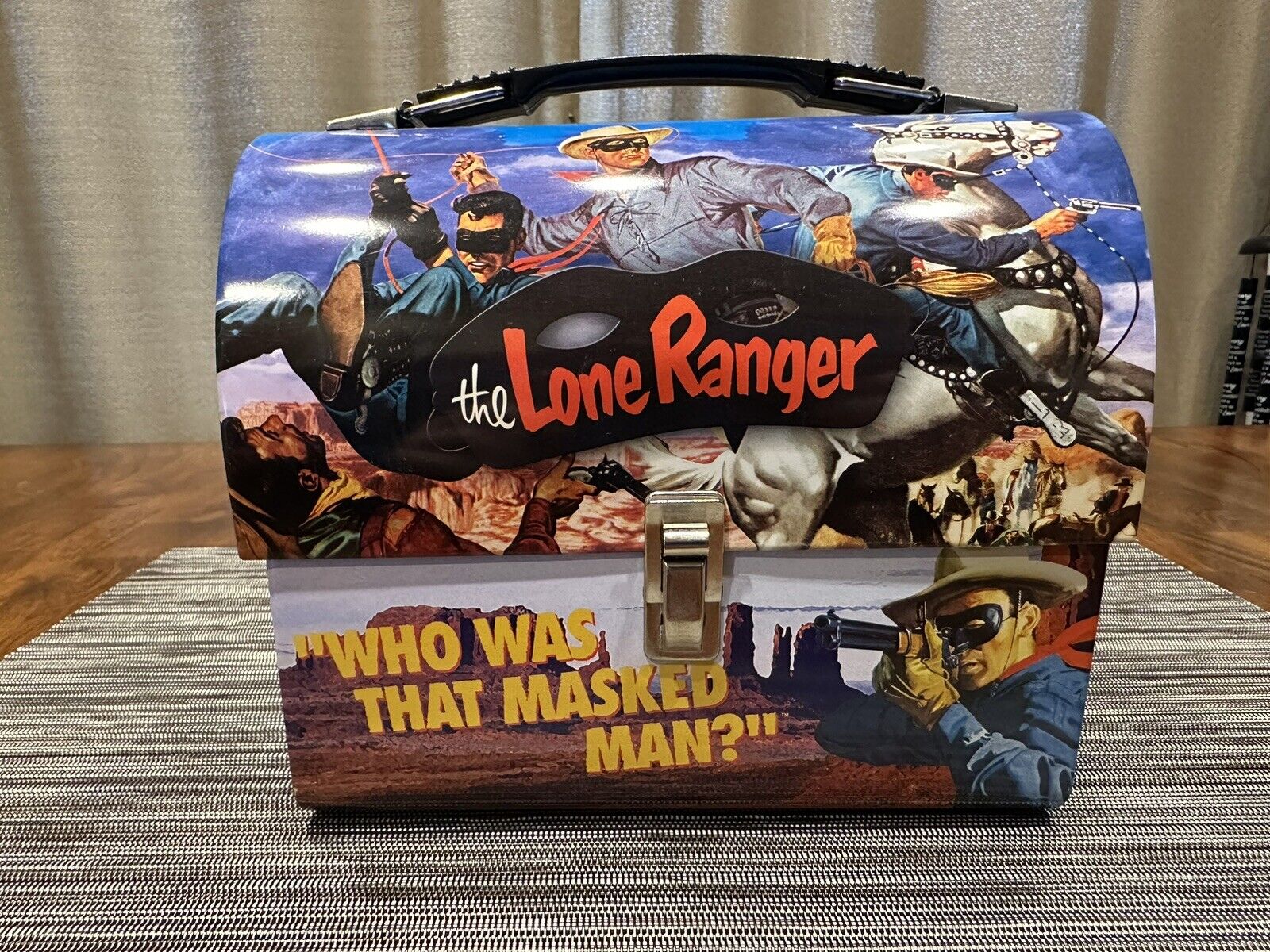 The Lone Ranger Dome Top Metal Lunch Box Vandor Collectible Tin
