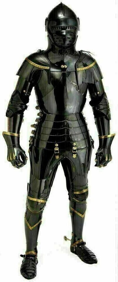 Medieval Knight Suit of Armor Combat Full Body Armor Black Knight Wearable,,,