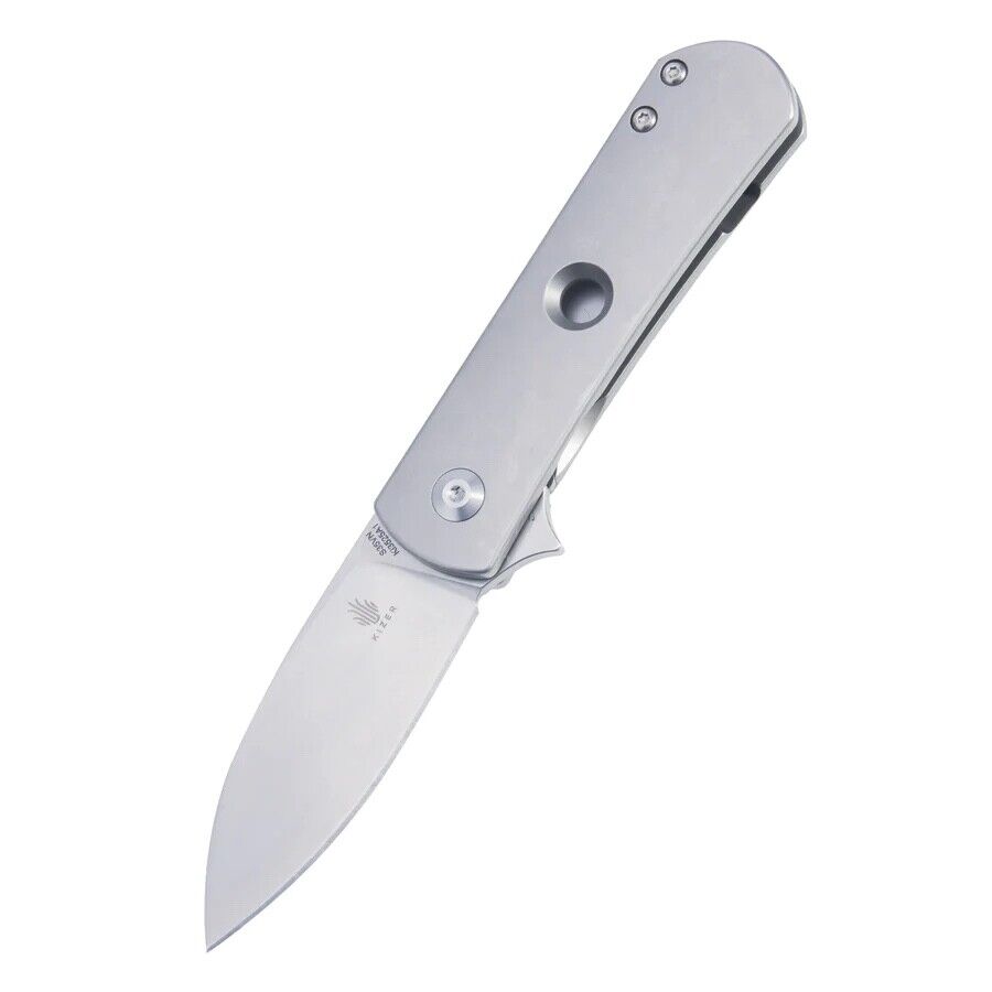 Kizer Cutlery Yorkie Folding Pocket Knife, Gray Titanium Handles Ki3525A1