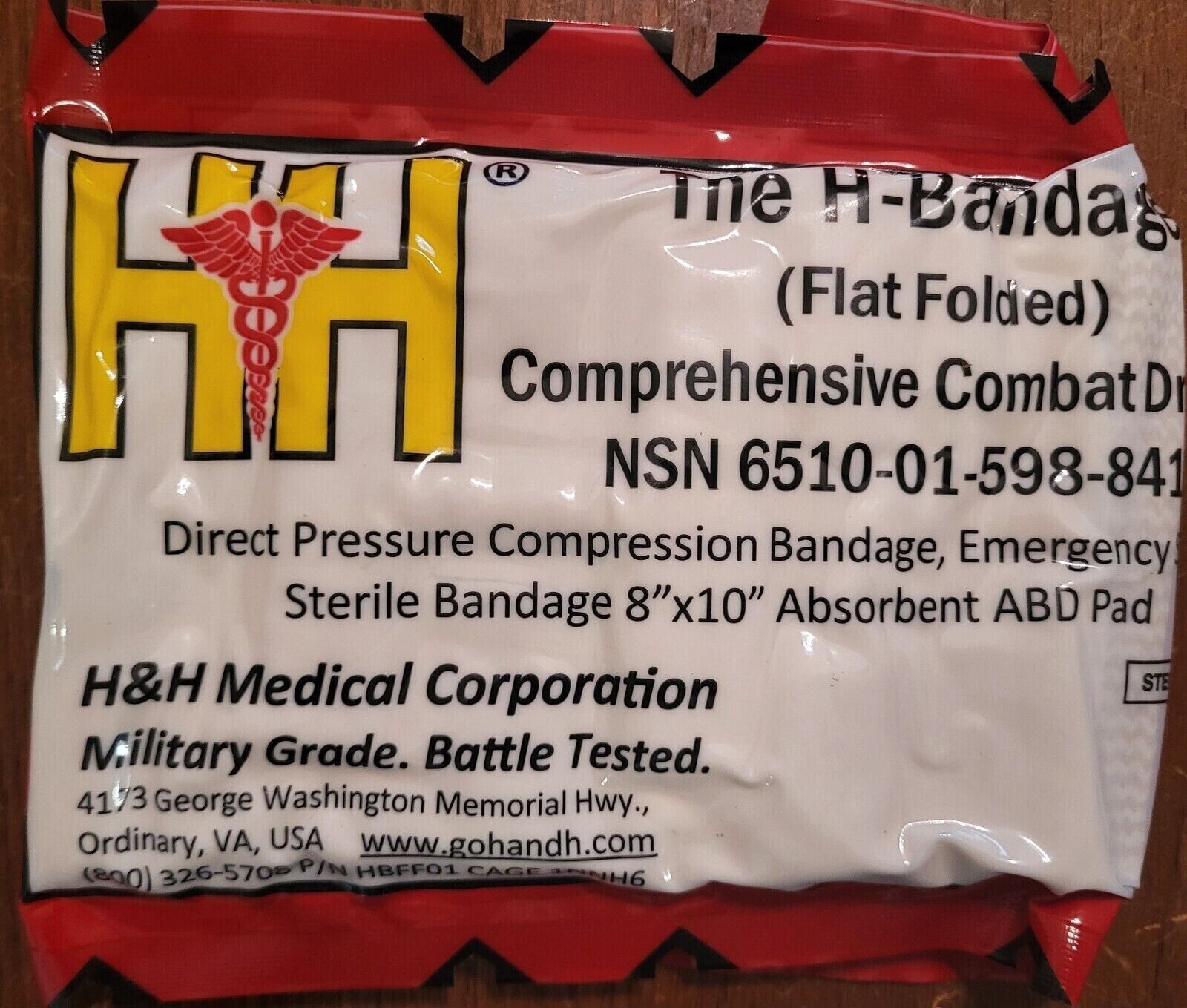 2X Military Issued H-Bandage Comprehensive Combat Dressing/  USA