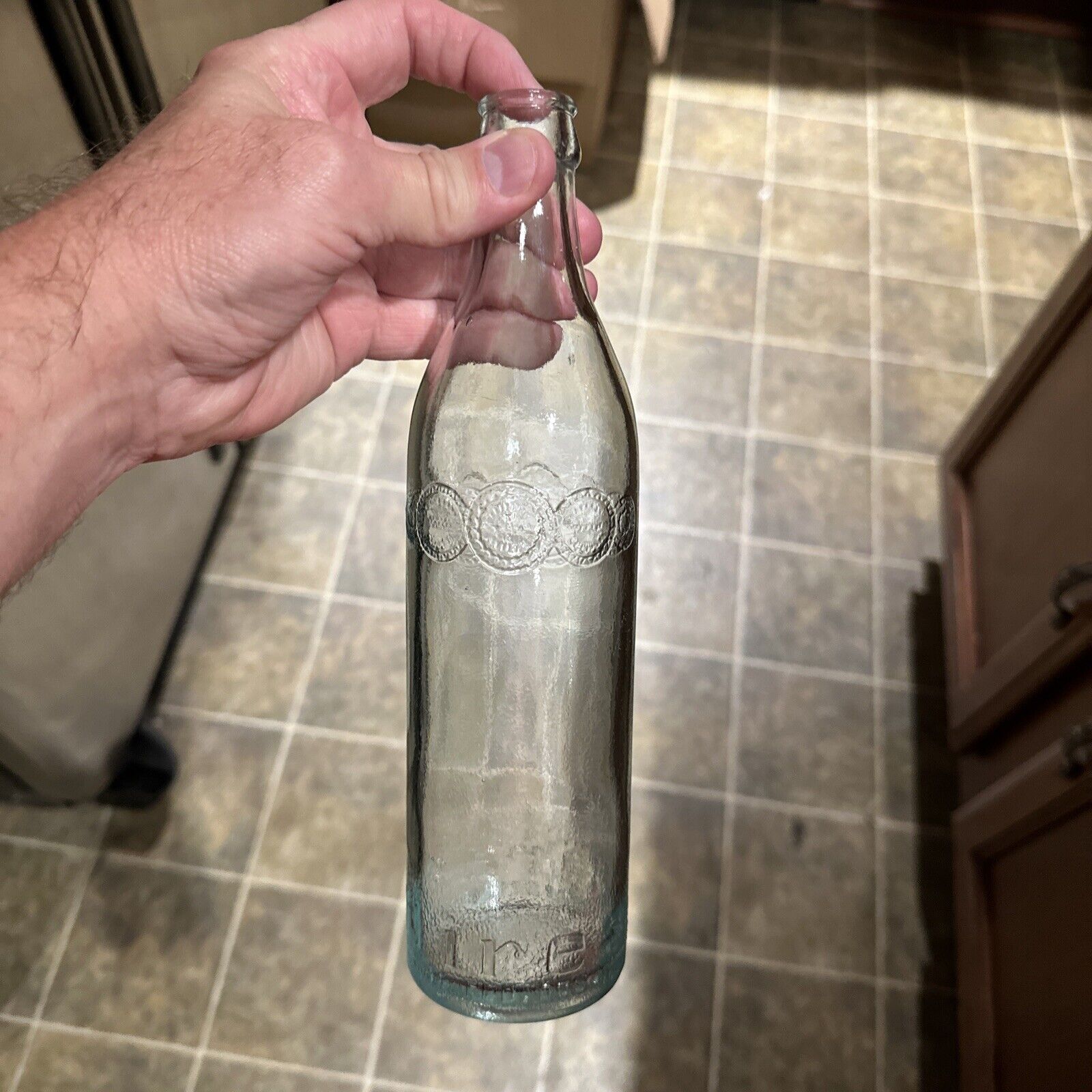 Rare 14 Ounce Hires Embossed Soda Bottle