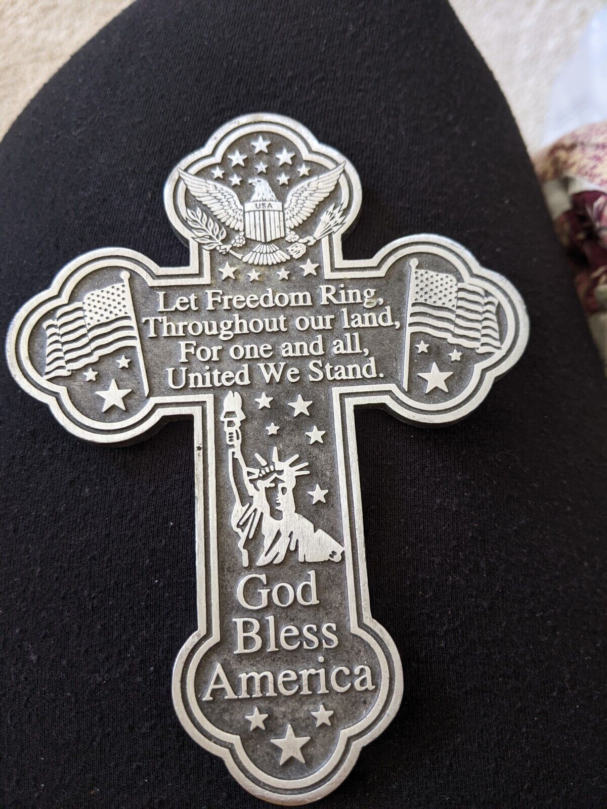 Let Freedom Ring Cross Metal Plaque By Camco