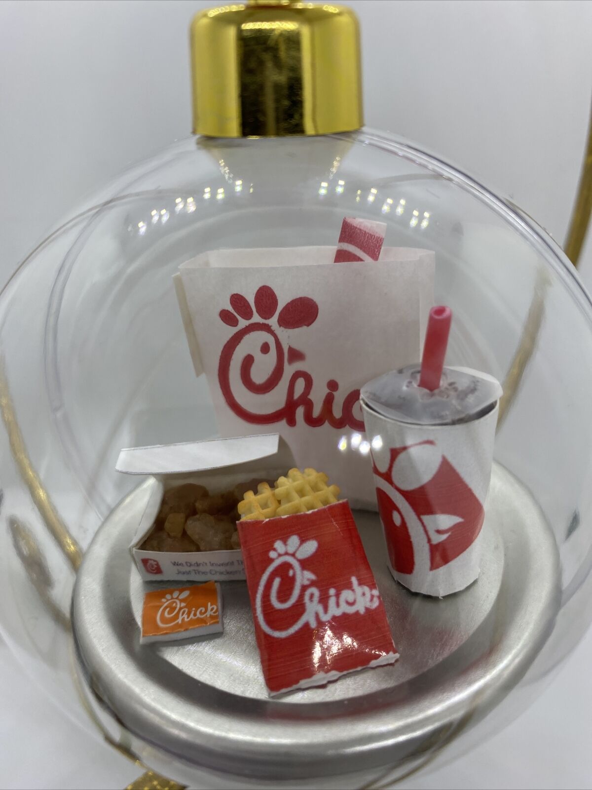 2023 New Chick Fil A Inspired Nugget Meal Homemade Ornament Very Detailed Look