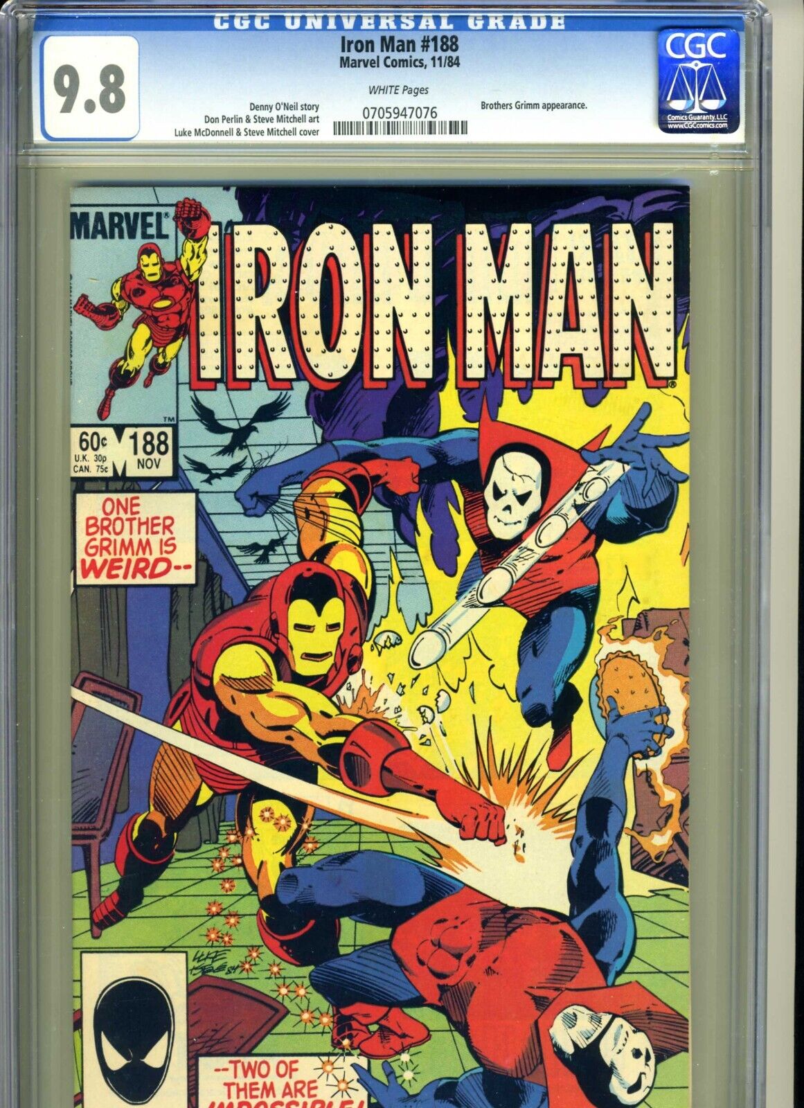 Iron Man 188 CGC 9.8 NM/M 1st app. of the New Brothers Grimm