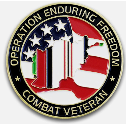Operation Enduring Freedom OEF Combat Veteran Challenge Coin