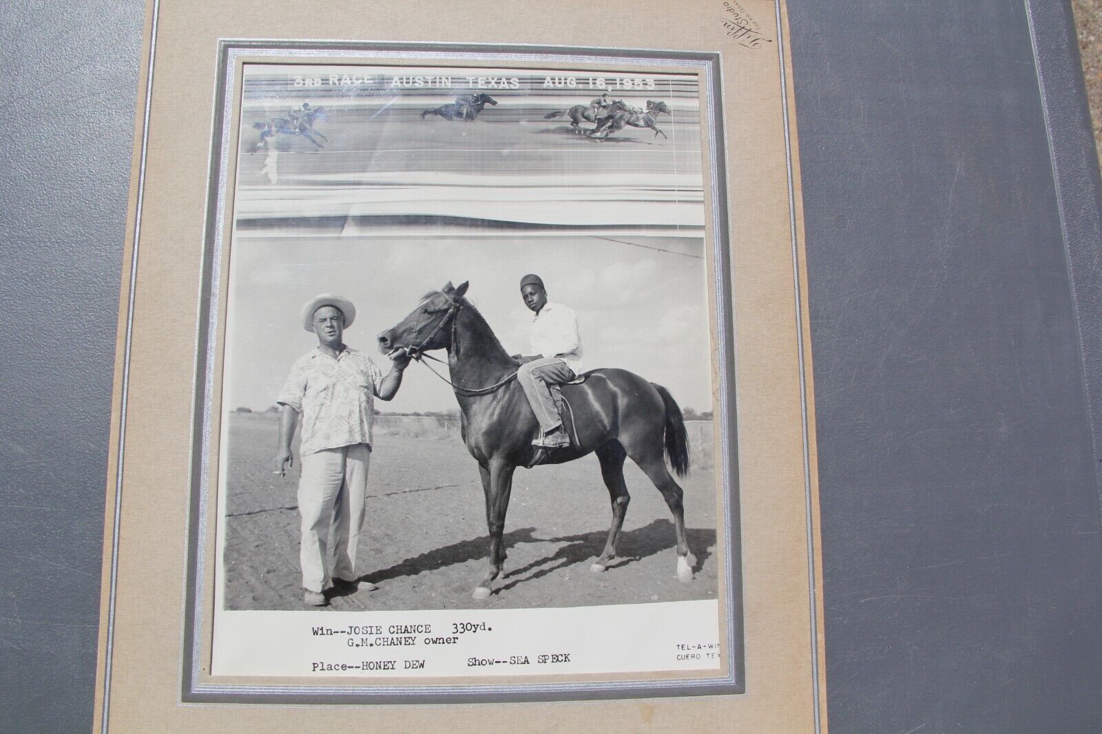 HORSE RACING AFRICAN AMERICAN JOCKEY AUSTIN TEXAS 1953