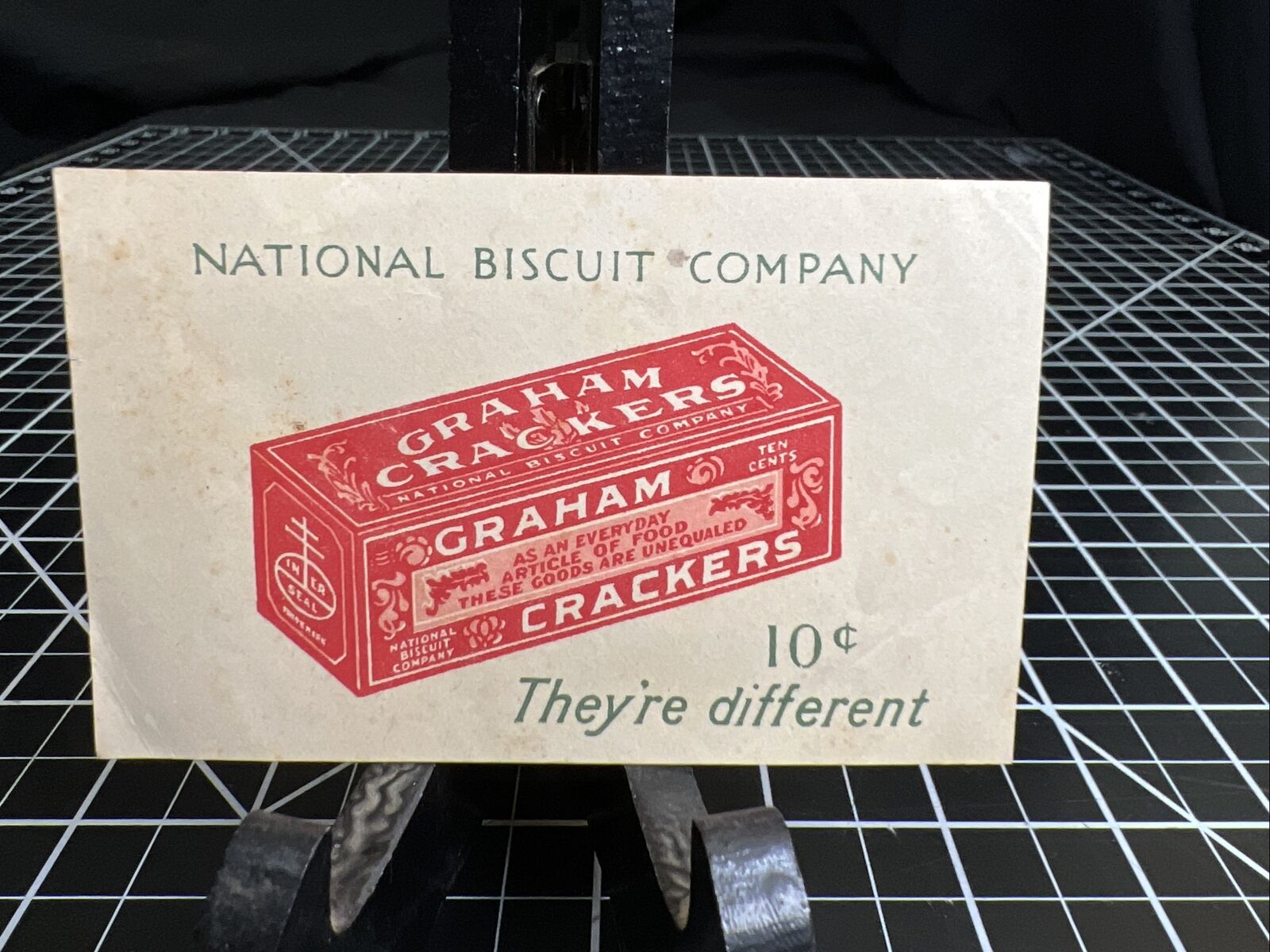 Antique c1905 National Biscuit Co Graham Crackers Paper Ephemera Card Ad
