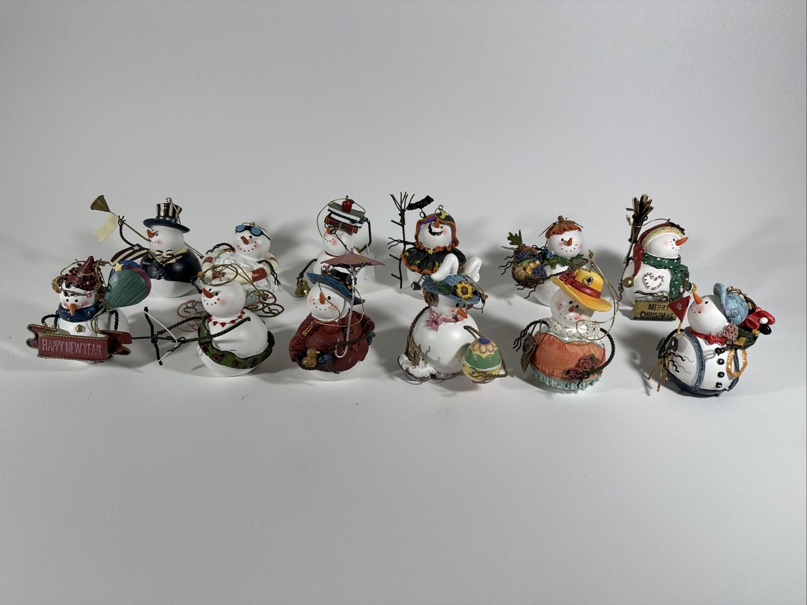Holiday Kirklands Snowmen Set of 12 Ornaments One of Every Month 4\
