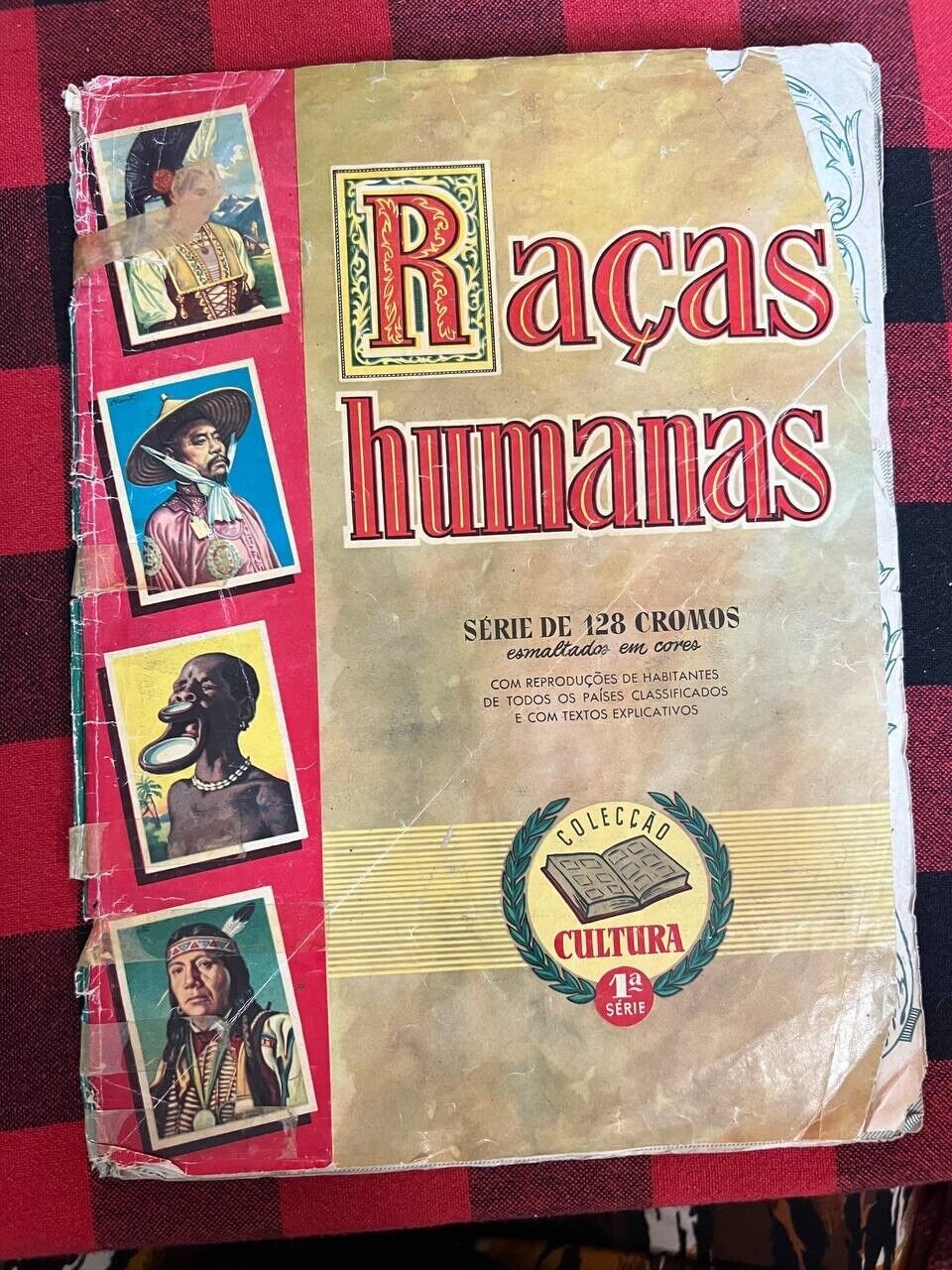 1955 RARE VINTAGE HUMAN RACES  STICKERS ALBUM COMPLETE PORTUGAL C3