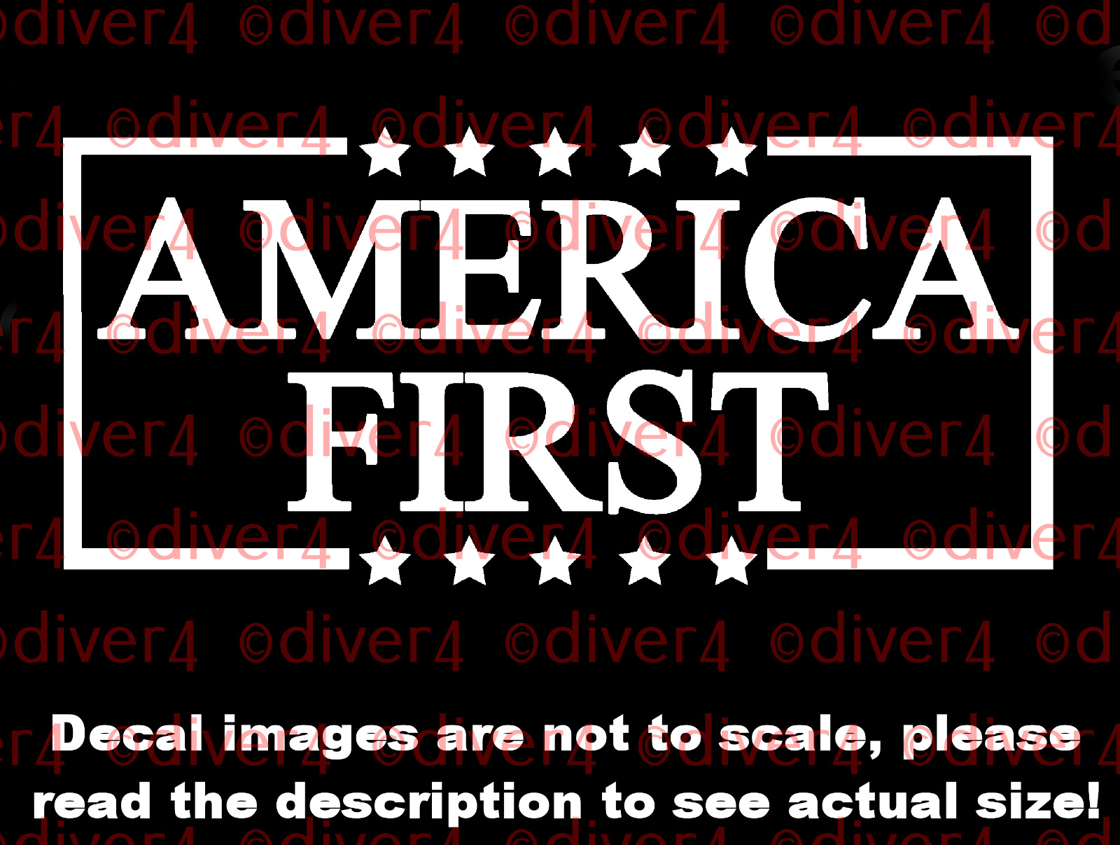 America First Car Van Truck Decal USA Made Patriotic 