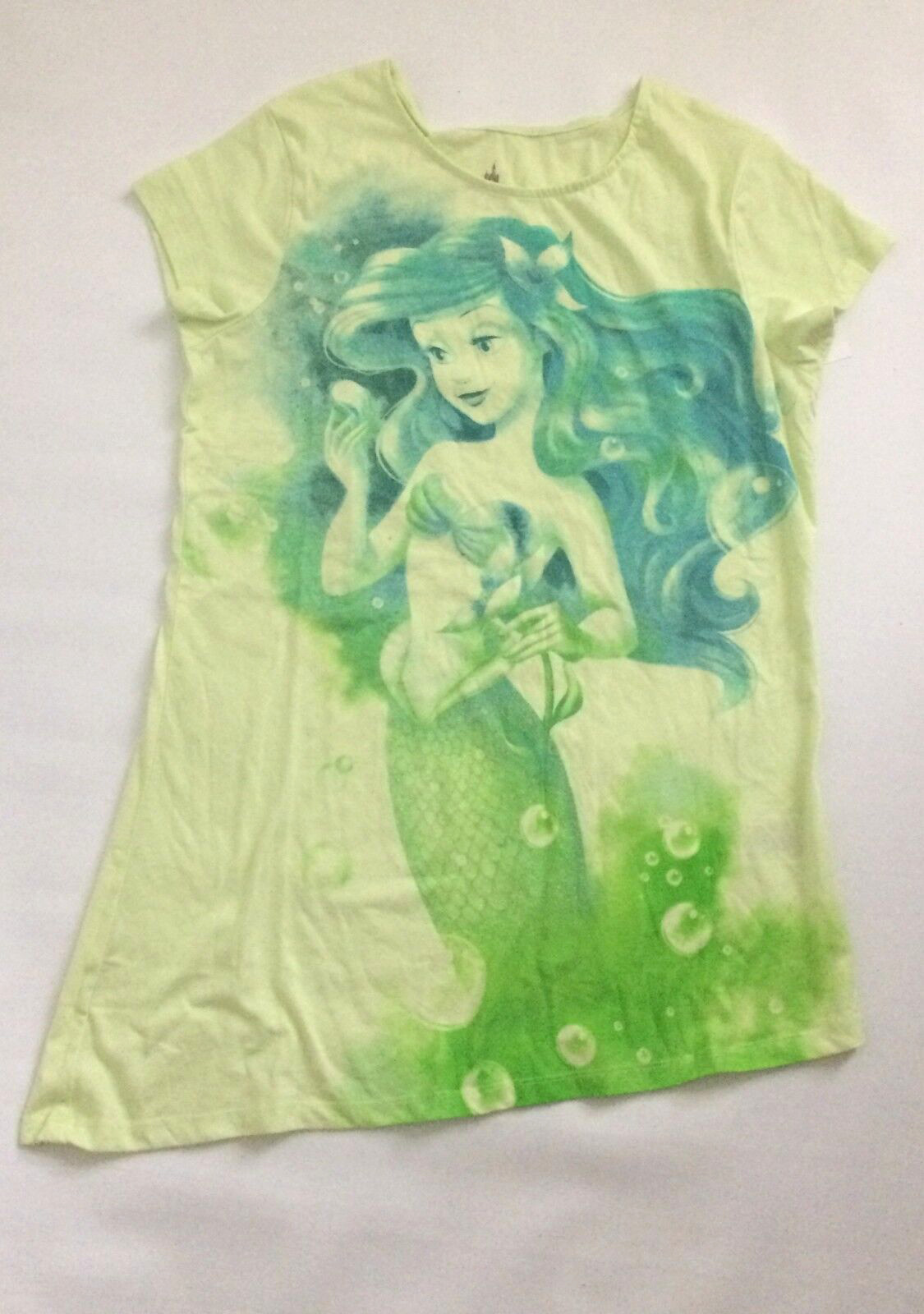 BNWT Disney Parks The Little Mermaid Ariel Women\'s Shirt Sz L Green