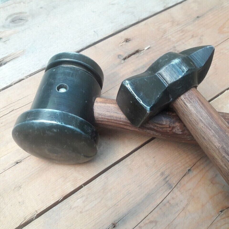 Set of 2 Black Iron Hammer Blacksmith Choice Useful Collectible Item
