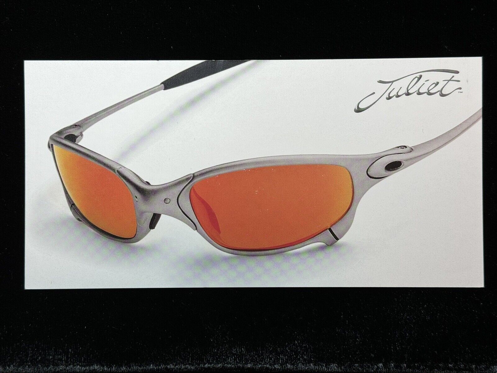 OAKLEY EARLY 2000’s JULIET X-METAL SUNGLASSES Promo Display Card New Old Stock