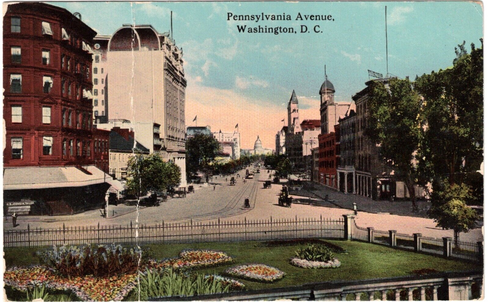 Postcard DC Washington Pennsylvania Avenue I. & M. Ottenheimer Inauguration Day