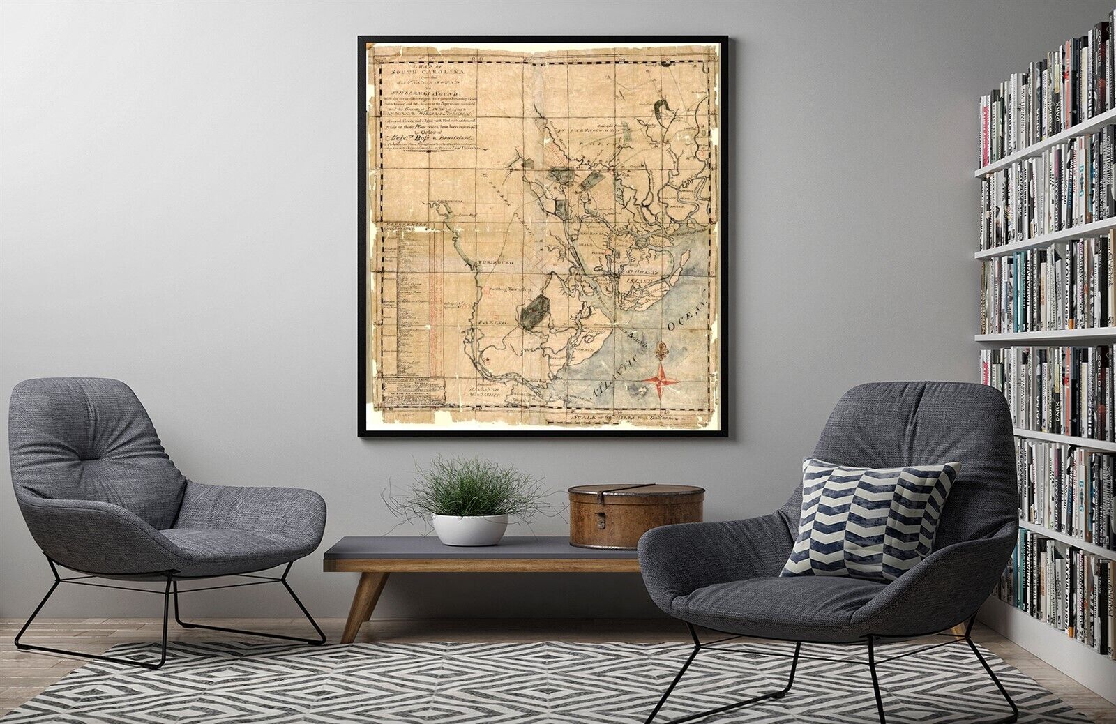 1771 Map of South Carolina | Savannah Sound | St. Helena\'s Sound | South Carolin