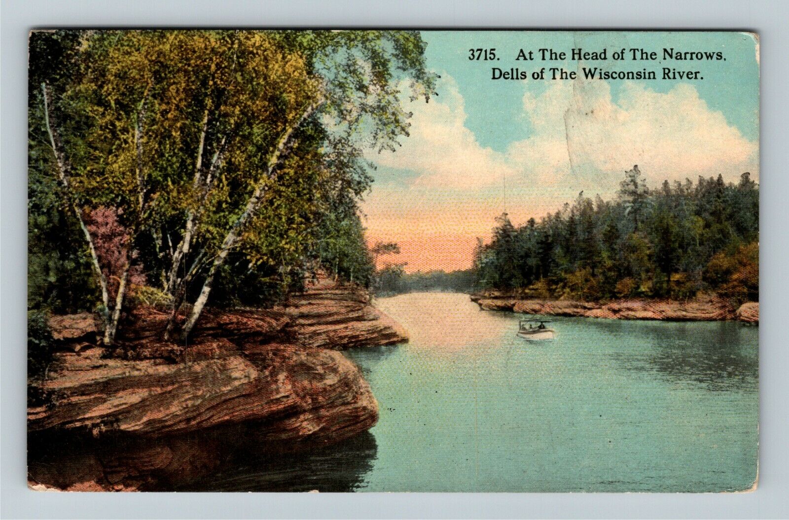 Dells Of Wisconsin WI-Wisconsin, At The Head Of The Narrows Vintage Postcard