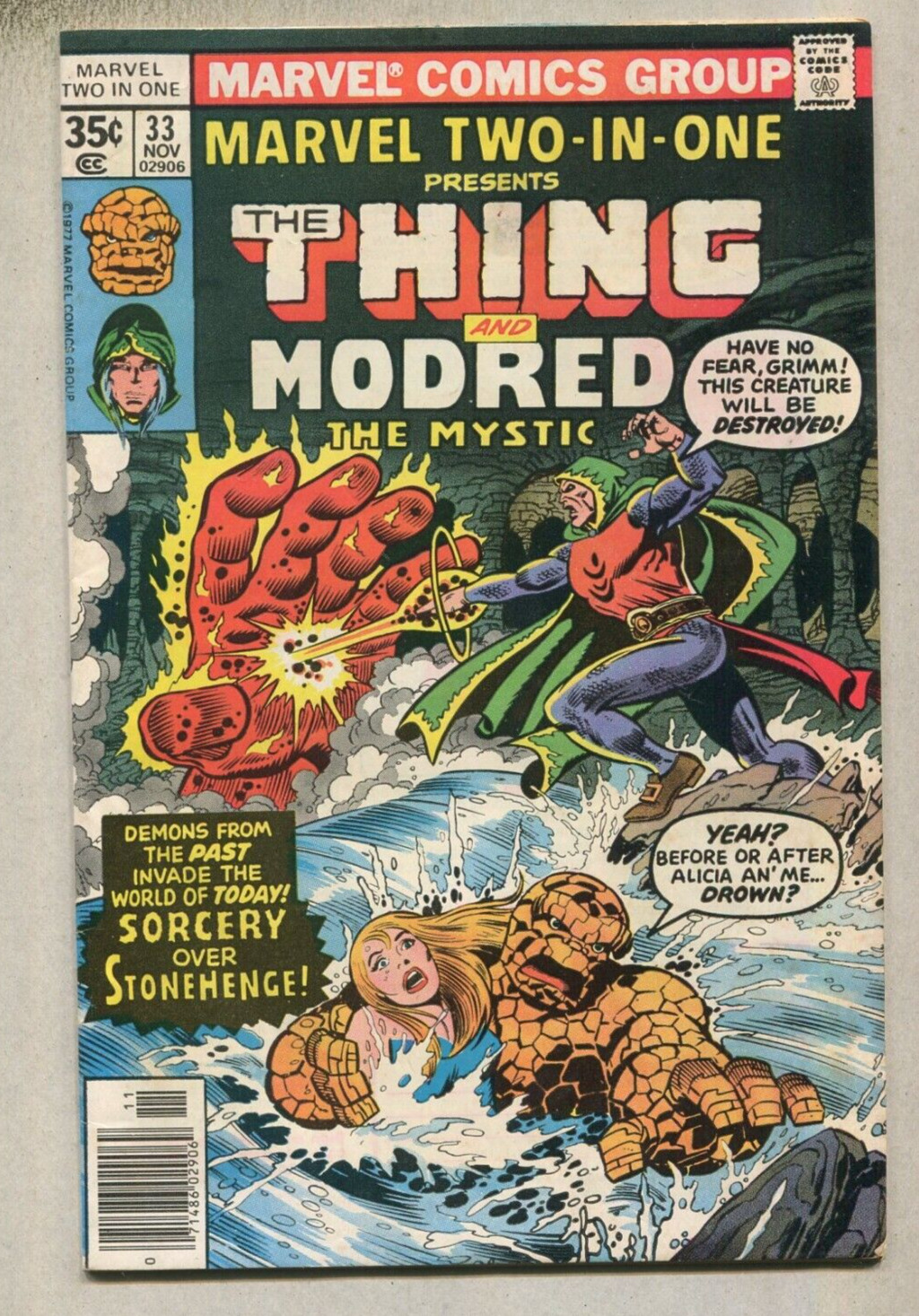 Marvel Two-In-One: The Thing And Modred The Mystic #33 VF  Marvel  D6