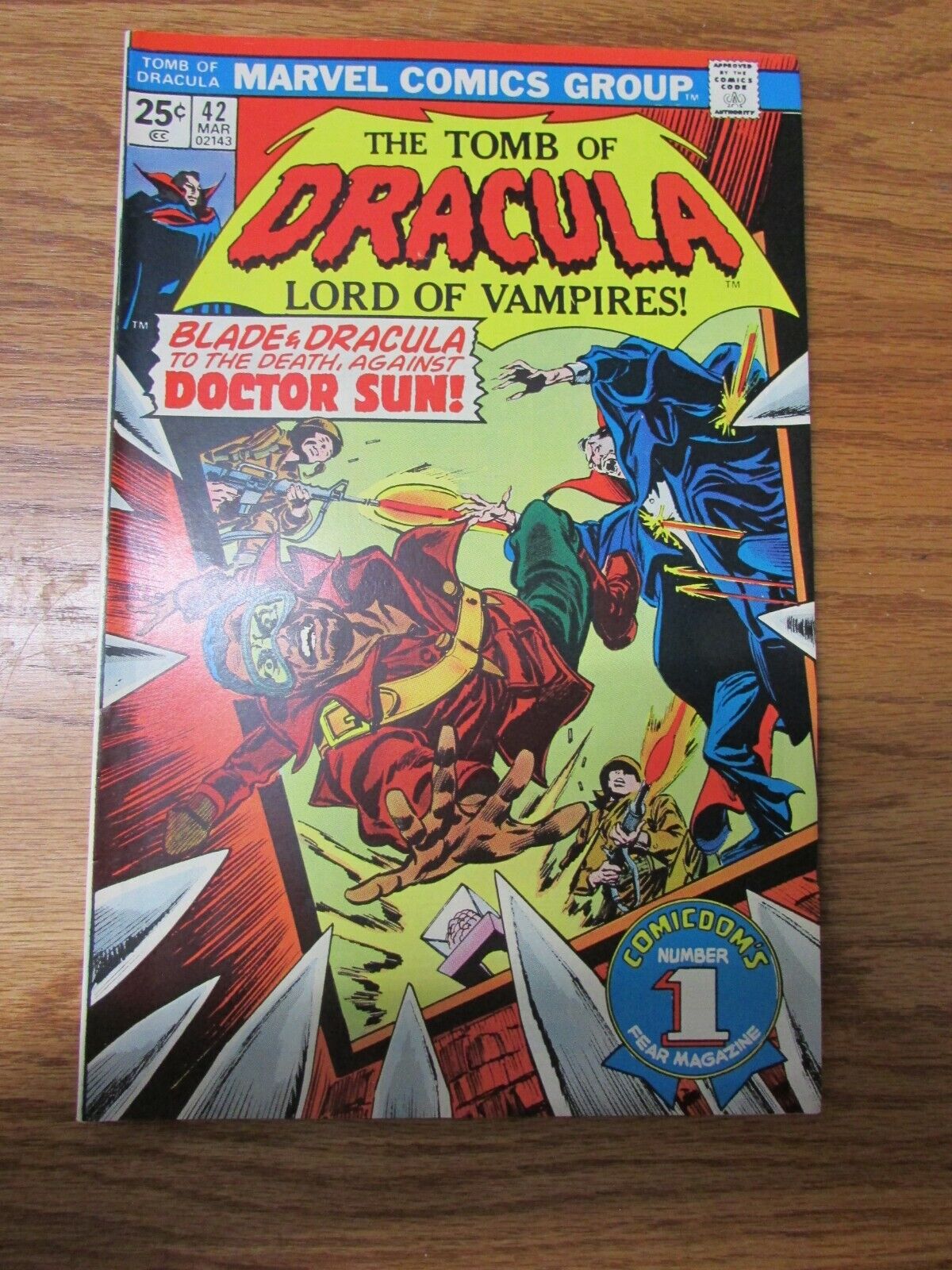 Vintage Marvel Comics The Tomb of Dracula Vol. 1 No. 42 March 1975 Comic Book