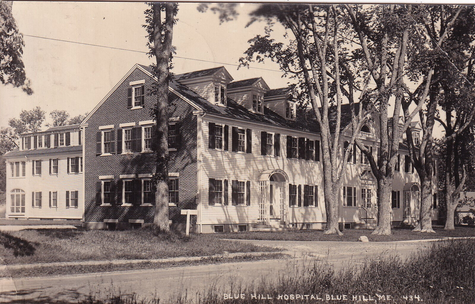 RPPC Blue Hill Maine Hospital Eastern Illustr Photo #434 1949