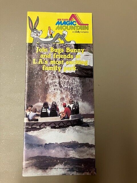 VINTAGE 1986 Six Flags Magic Mountain California amusement park brochure guide