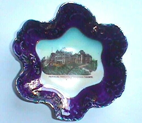 Antique TORONTO CANADA dish w/ COLORFUL pic Old PROVINCIAL PARLIAMENT Buildings