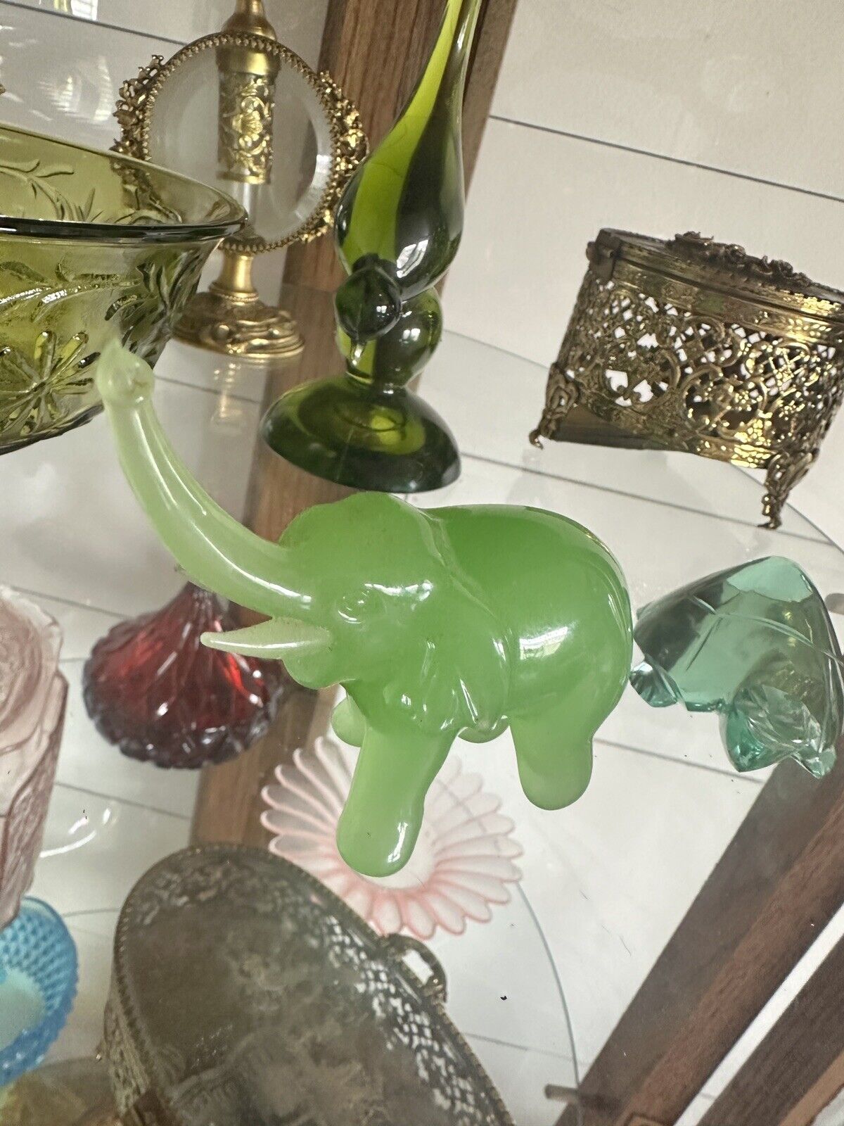 Antique Jade Elephant Figurine