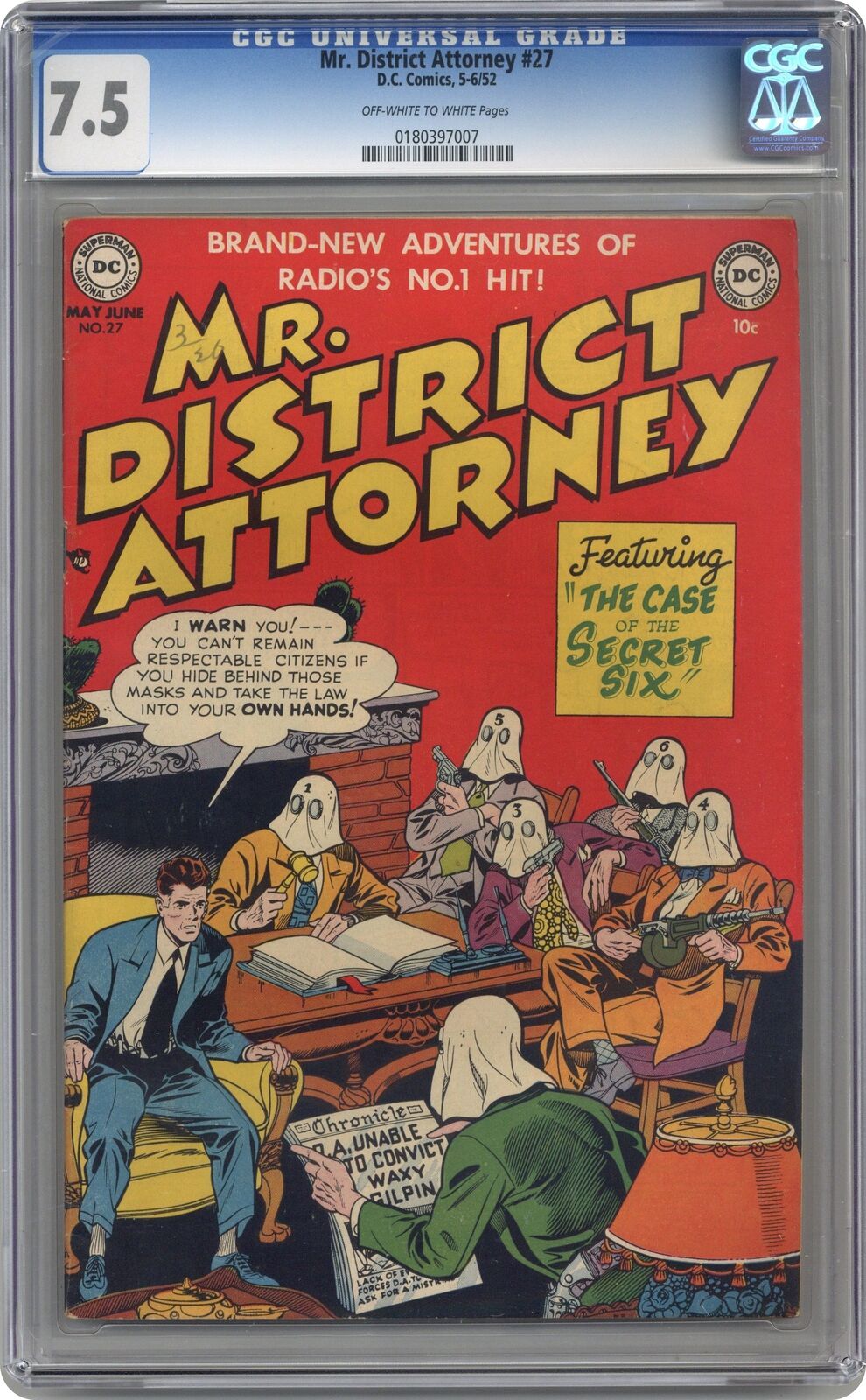 Mr. District Attorney #27 CGC 7.5 1952 0180397007