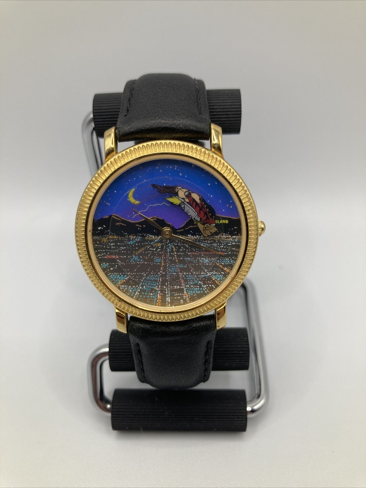 Disney Rocketeer Watch Limited Edition Gold Bezel Black Band 1475/1500- Working
