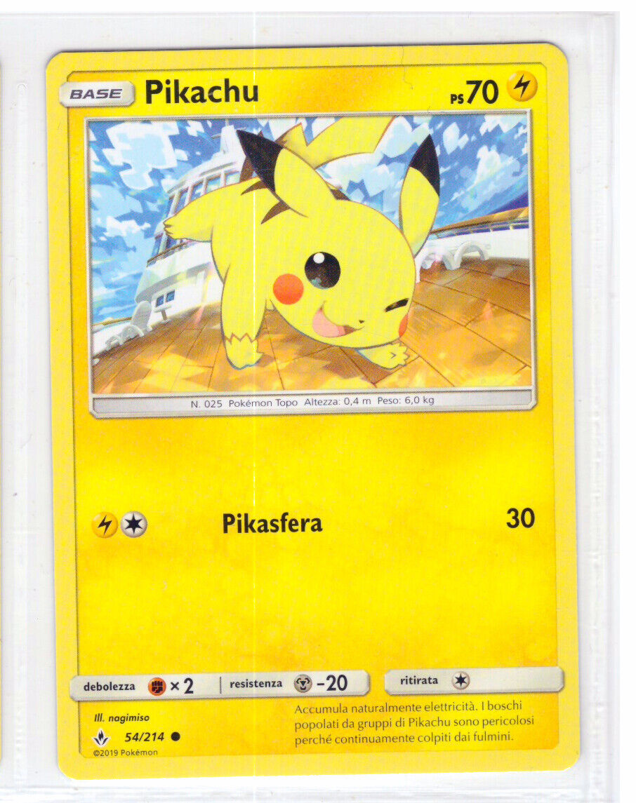 POKEMON Pikachu 54/214 Common Stainless Bonds ITA