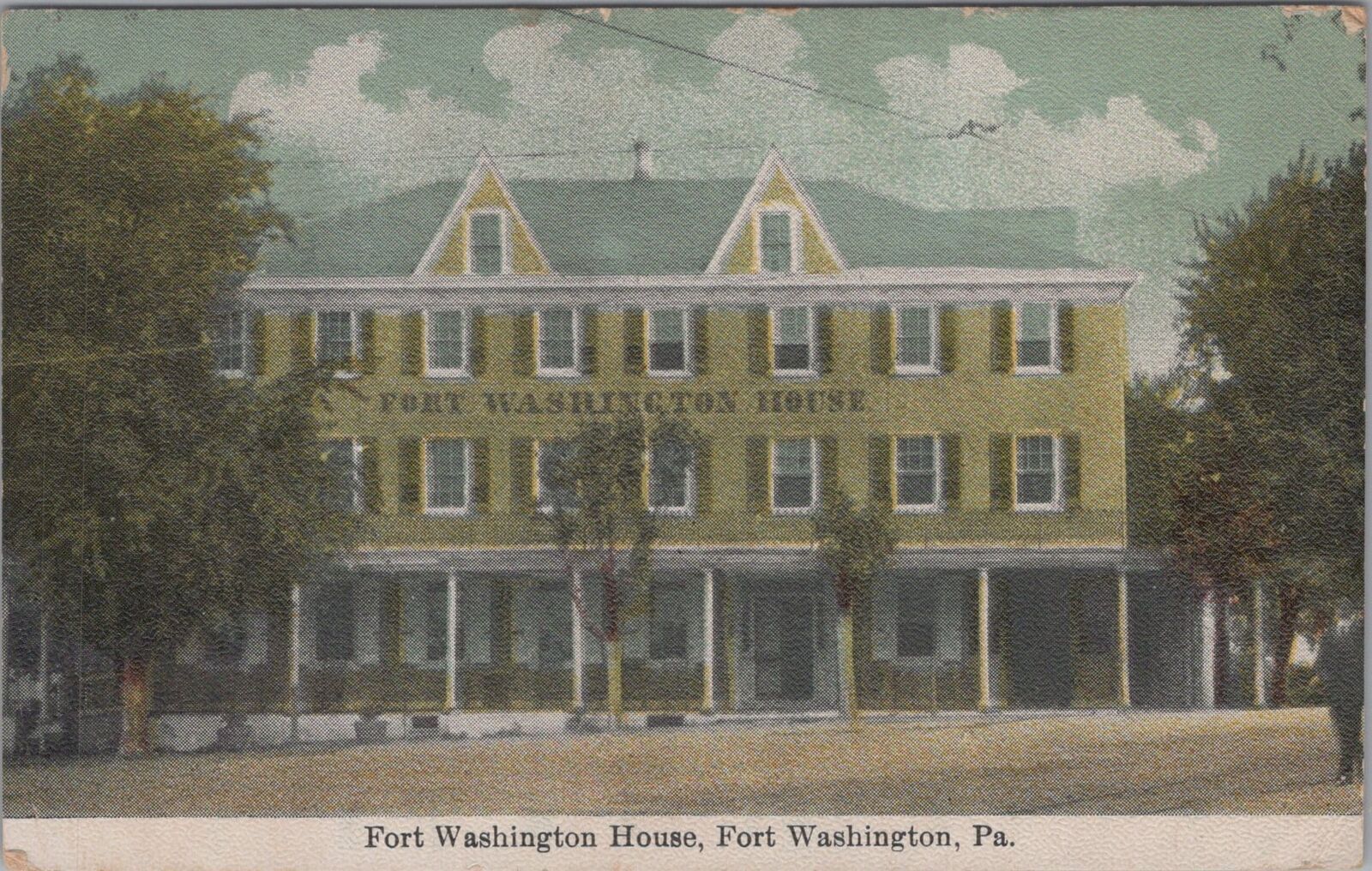 Postcard Fort Washington House Fort Washington PA 1917