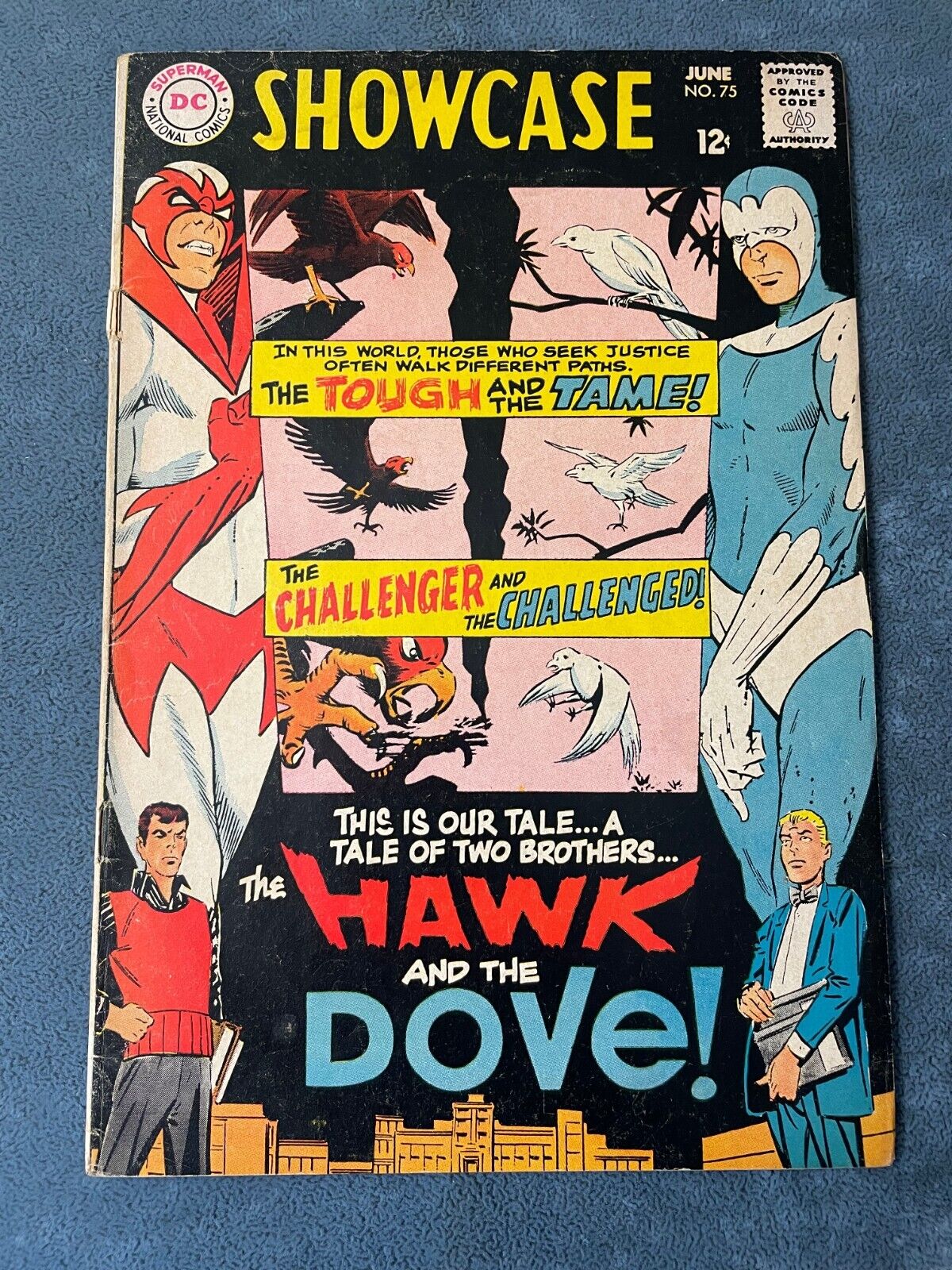 Showcase #75 1968 DC Comic Book Key Issue 1st Hawk and Dove Ditko Cover GD/VG