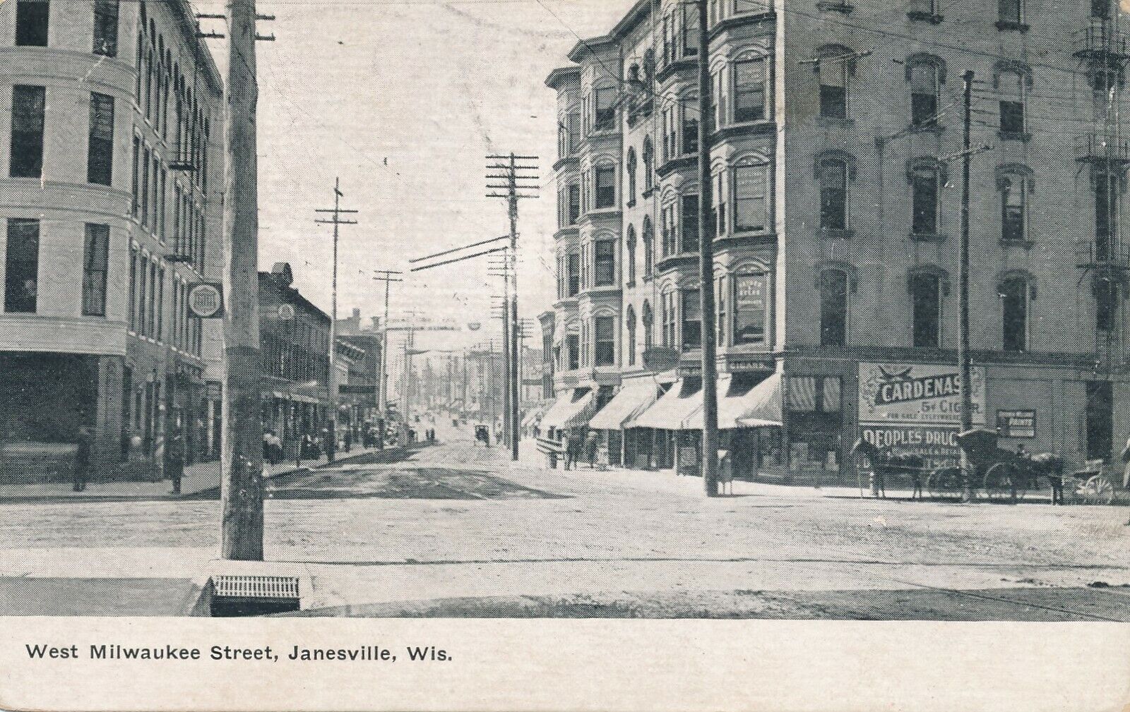 JANESVILLE WI – West Milwaukee Street - 1909