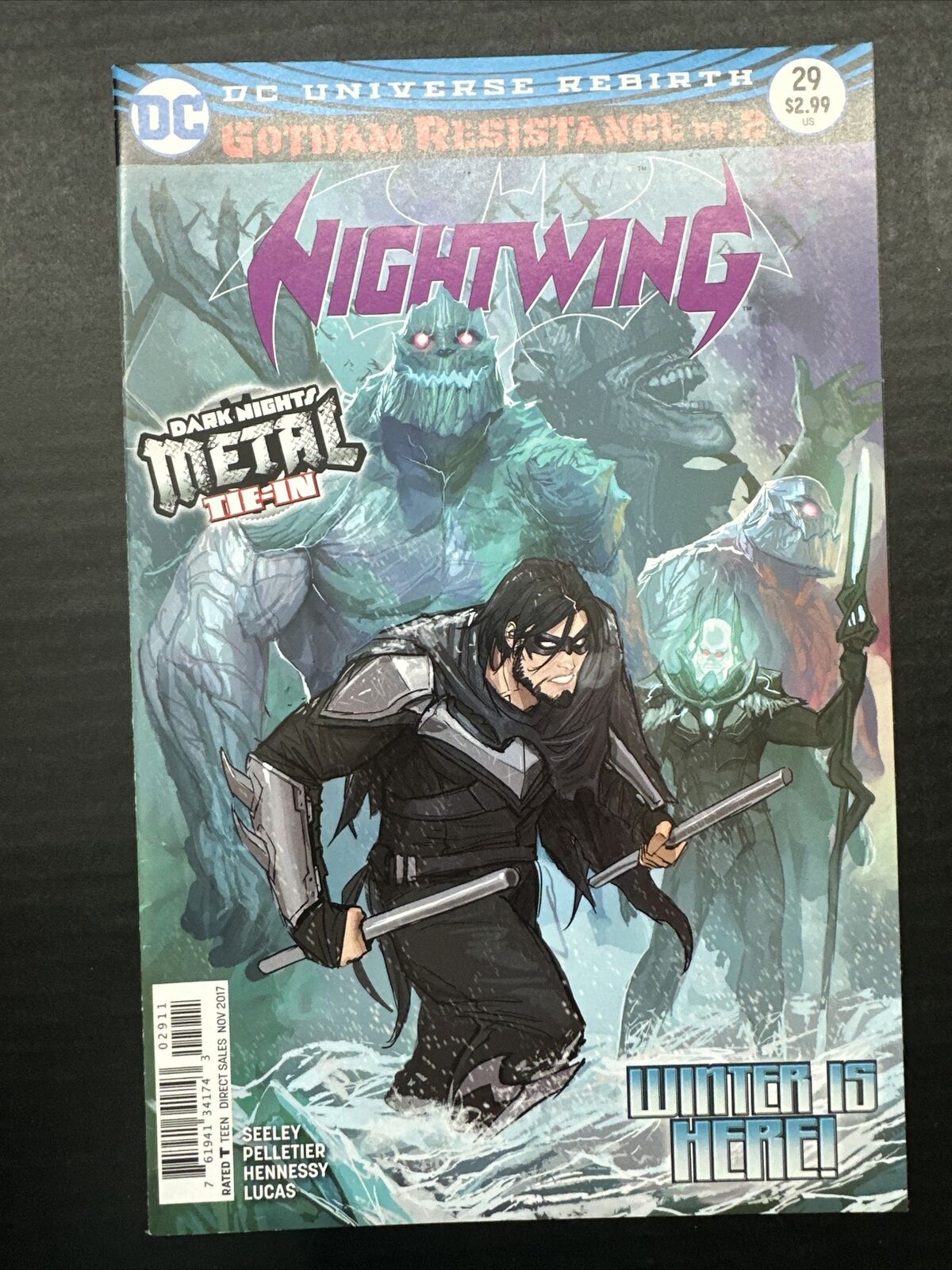 NIGHTWING #29 Batman Who Laughs Cameo Appearance Dark Knights Metal 2017 Metal
