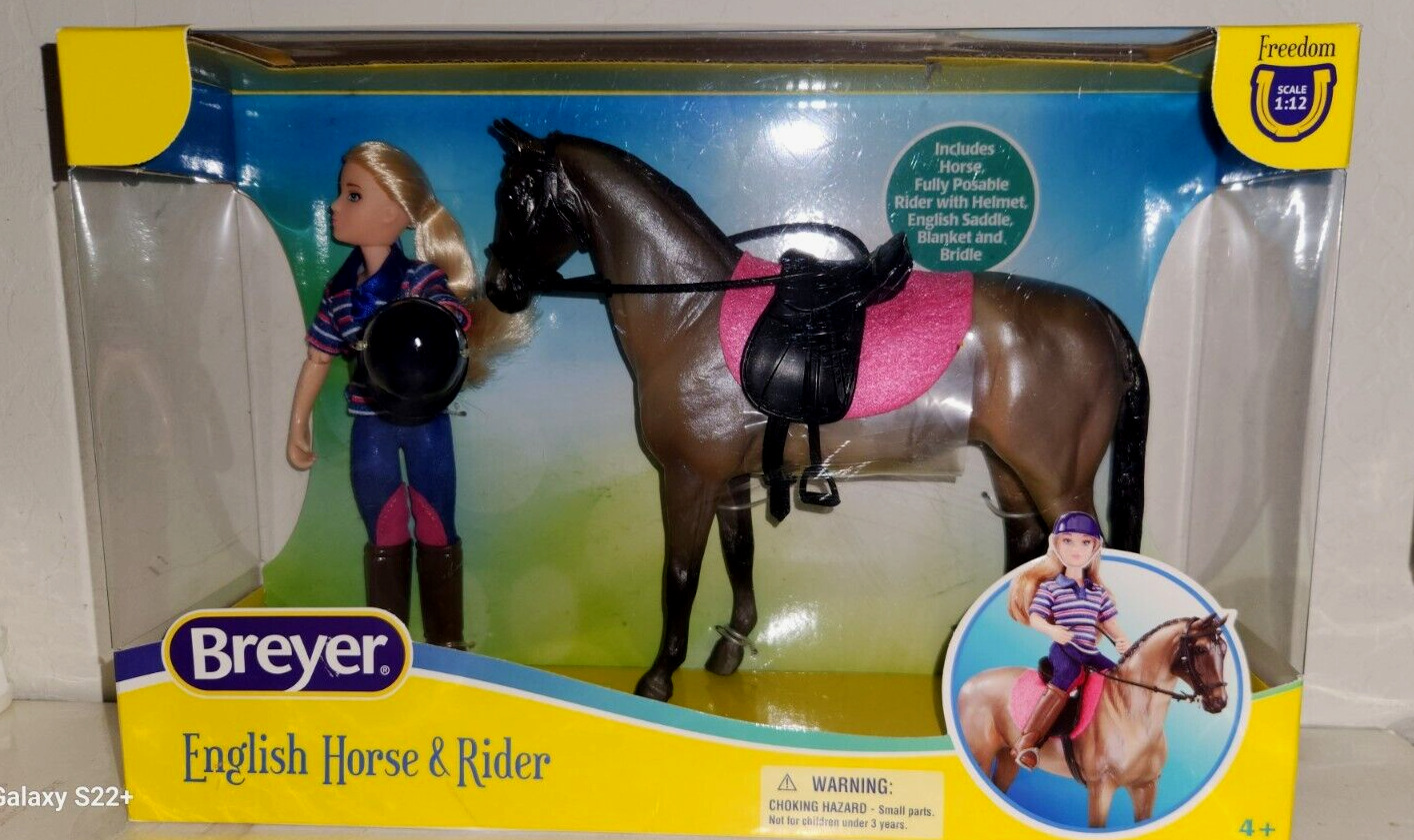 Genuine Breyer Freedom Series English Horse and Rider Doll Set #61114 NEW in Box